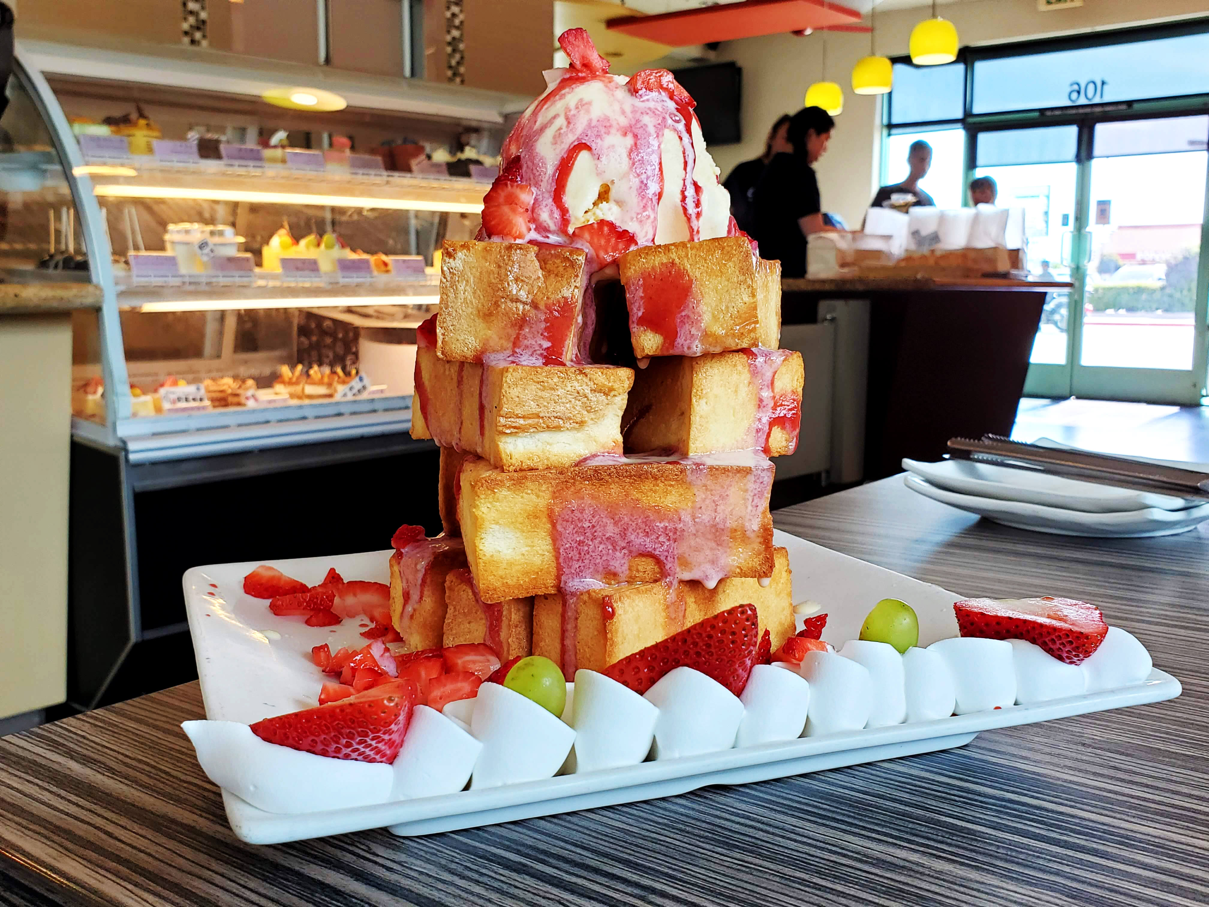 Oh My Pan's Volcano Strawberry Toast.