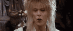 David Bowie making a wow face from Labyrinth