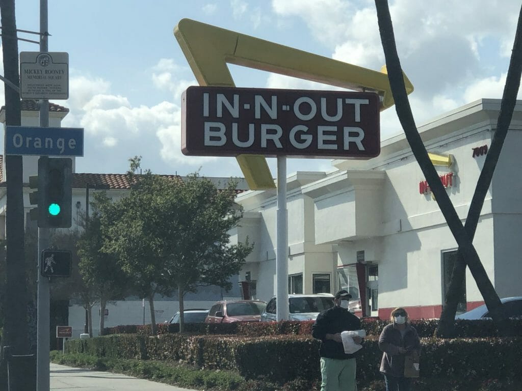 In-N-Out drive through during Coronavirus pandemic