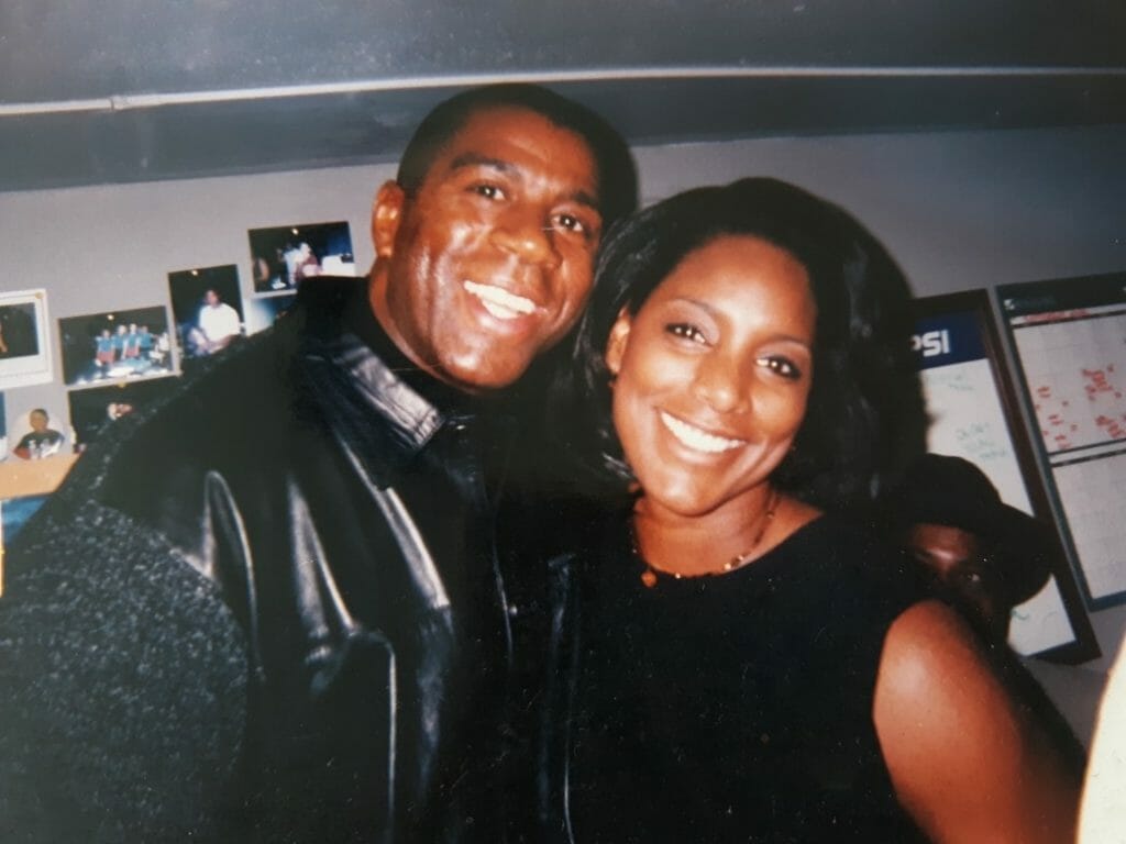 Magic Johnson with Sade Sellers' mom